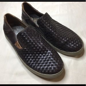 OluKai Lae’ Ahi Lauhala Woven Leather Shoes - 11.5